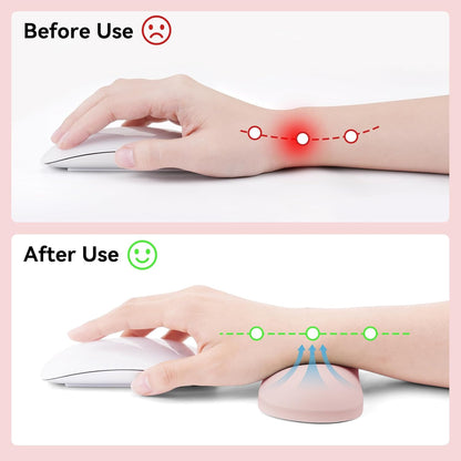 MOSISO Silicone Wrist Rest Pad, Ergonomic Gel Support for Keyboard & Mouse, Soft Comfortable Wrist Cushion for Typing, Gaming, Pain Relief, Office, Laptop Use, Black