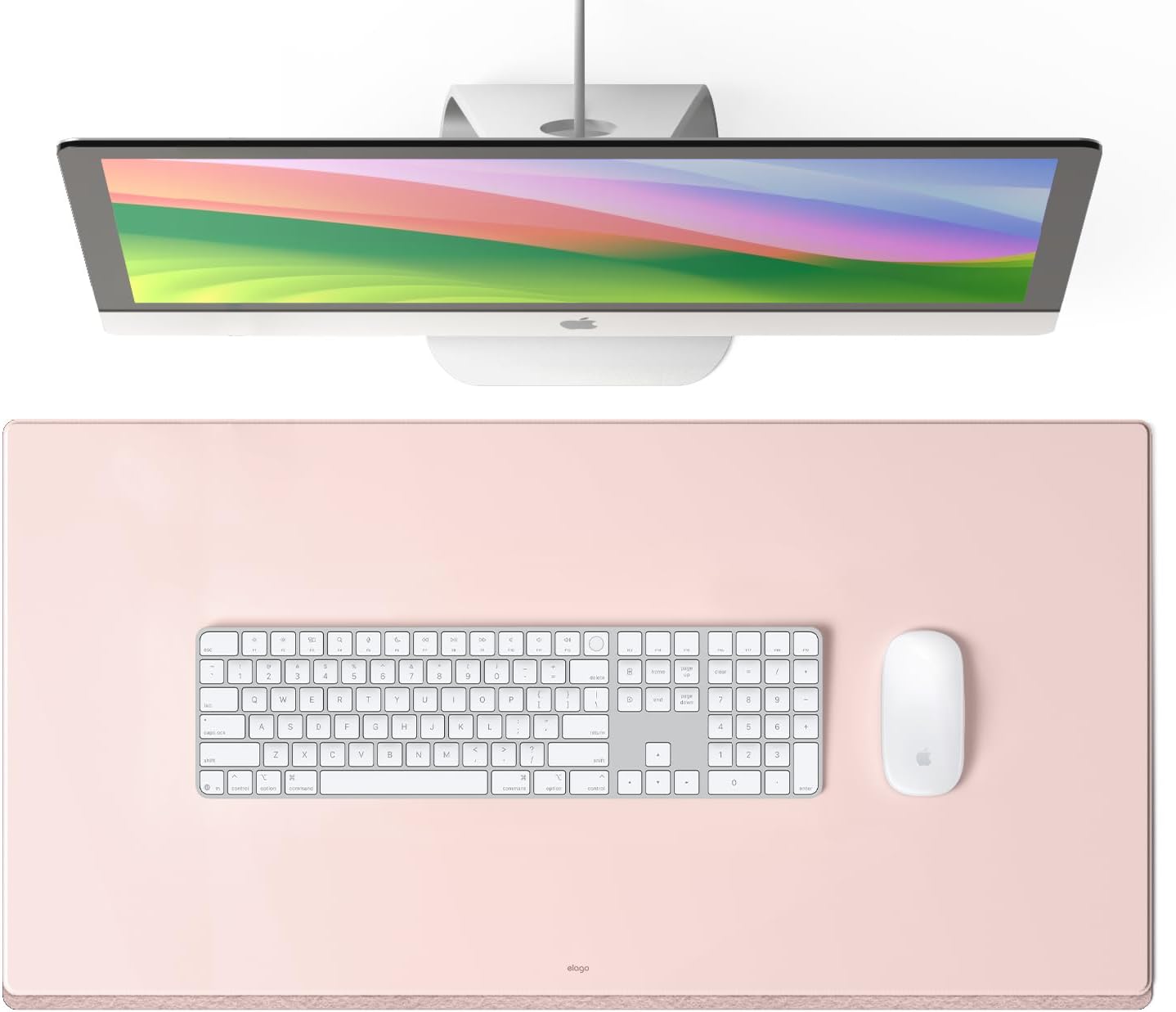elago Smart Magnetic Desk Mat Compatible with All Magnetic Products -Paper Protector, Mouse Pad, Laptop, Non-Slip Top, Premium Waterproof Writing Pad for Office and Home (Stone [Large]