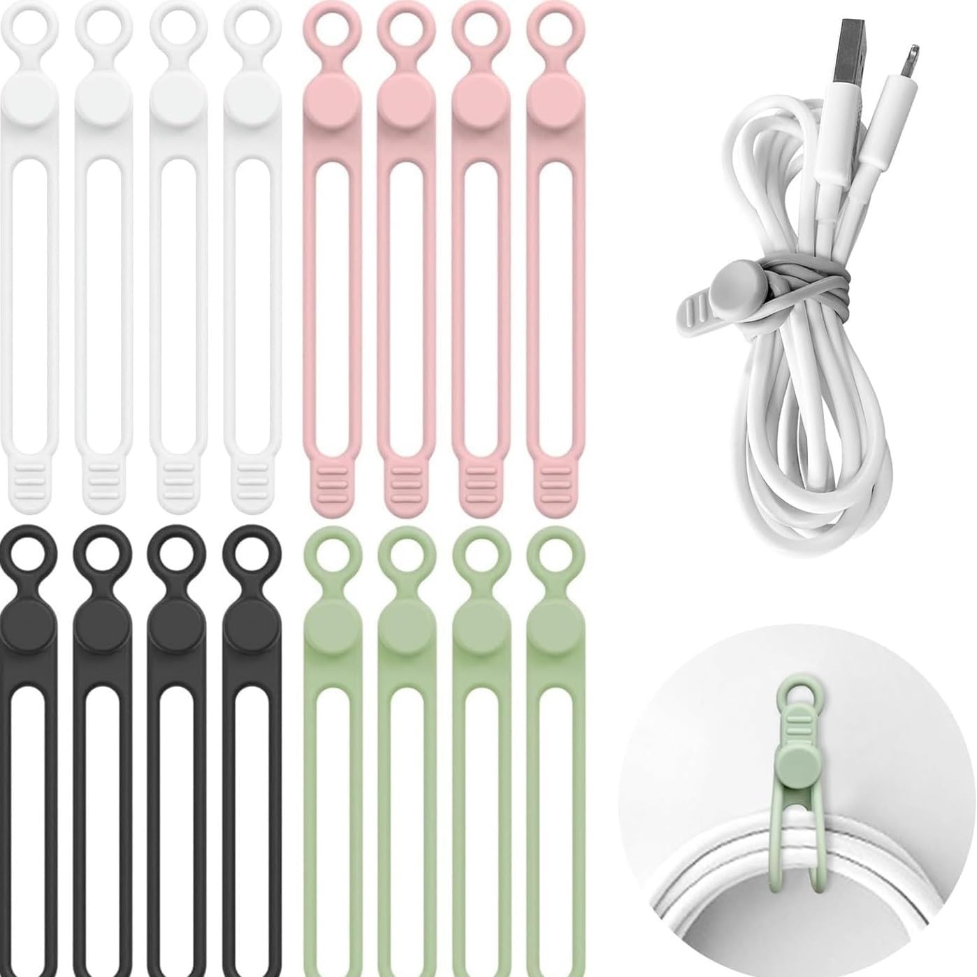 40PCS Cable Clips, Adhesive Wire Clips Strong Cord Clips Wire Holders, Cable Management Clips for Desk, Wall, Car, TV, Ethernet Cable (Clear, Small)