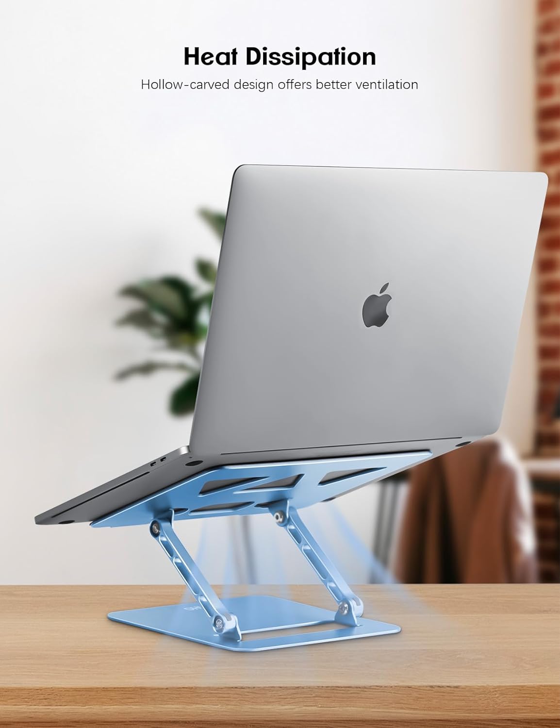 Aoviho Adjustable Laptop Stand for Desk,Portable Laptop Stand Holder and Riser,Foldable Aluminum Notebook Computer Stands for MacBook Air Pro HP Lenovo Dell Samsung Chromebook, 10-15.6 inch, Purple