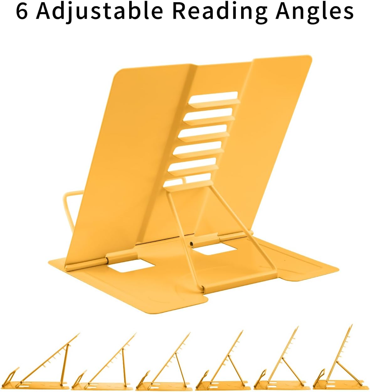 MSDADA Desk Book Stand Metal Reading Rest Book Holder Adjustable Cookbook Documents Holder for Recipes Textbooks Tablet Music Books, Mom Gifts, Gifts for Grandma Mom Mothers Day(Light Purple)