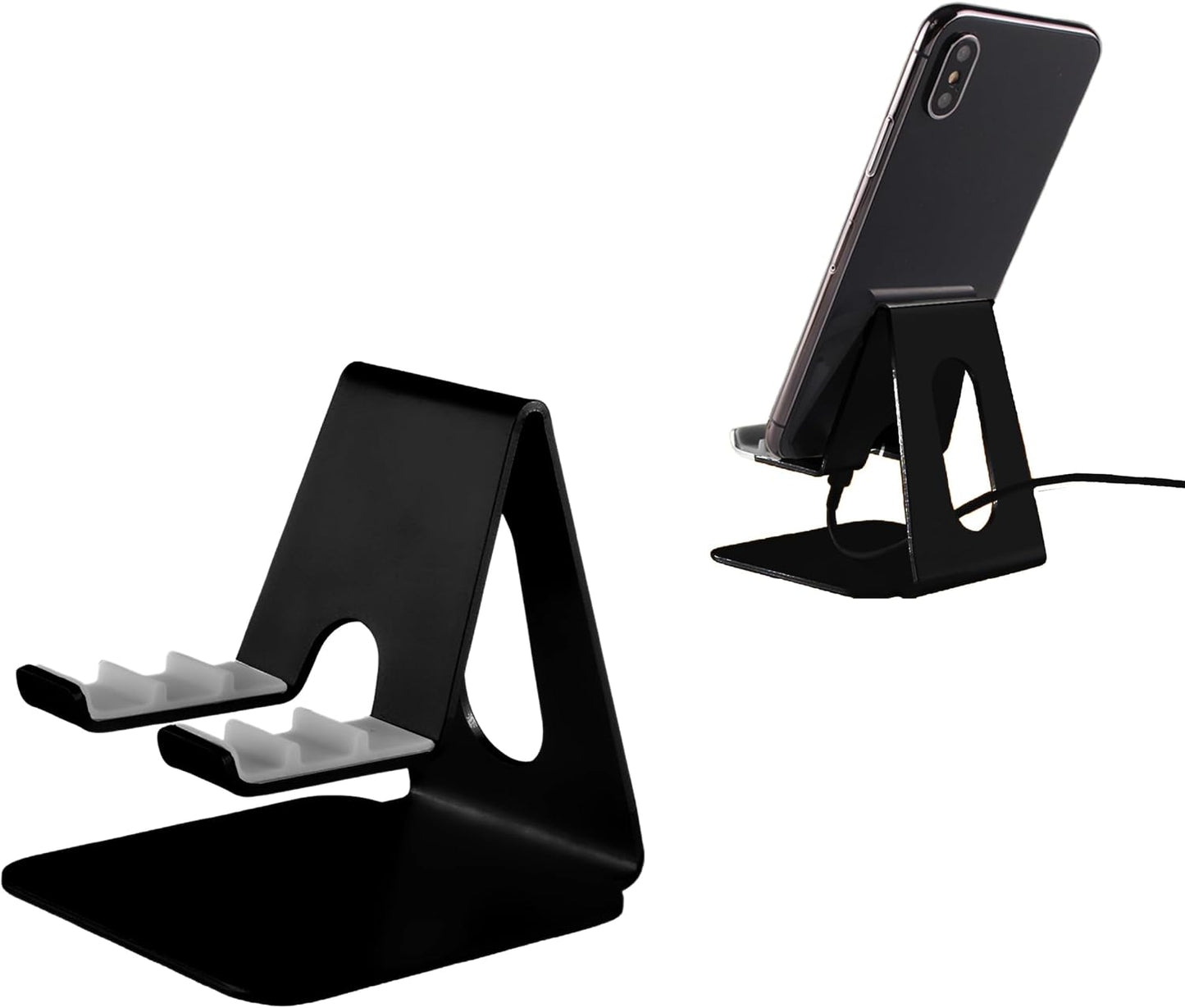 Foldable Phone Stand for Desk | Six Position Adjustable Folding Bracket for Cell Phone | Black Cellphone Holder for Desk & Smartphone Stand | Cellphone & Accessories for Men & Women