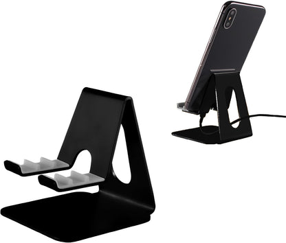 Foldable Phone Stand for Desk | Six Position Adjustable Folding Bracket for Cell Phone | Black Cellphone Holder for Desk & Smartphone Stand | Cellphone & Accessories for Men & Women