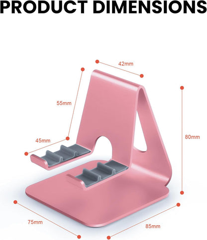 Foldable Phone Stand for Desk | Six Position Adjustable Folding Bracket for Cell Phone | Black Cellphone Holder for Desk & Smartphone Stand | Cellphone & Accessories for Men & Women