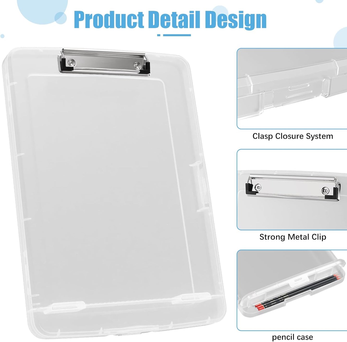 Hongri Clipboard with Storage with Pen Holder, Folder Nursing Clip Board 8.5 x 11 Foilo-Side Opening, High Capacity, Light Weight for Teachers, Classroom. Size 14 x 9.6 x 1.2 in(Pink)