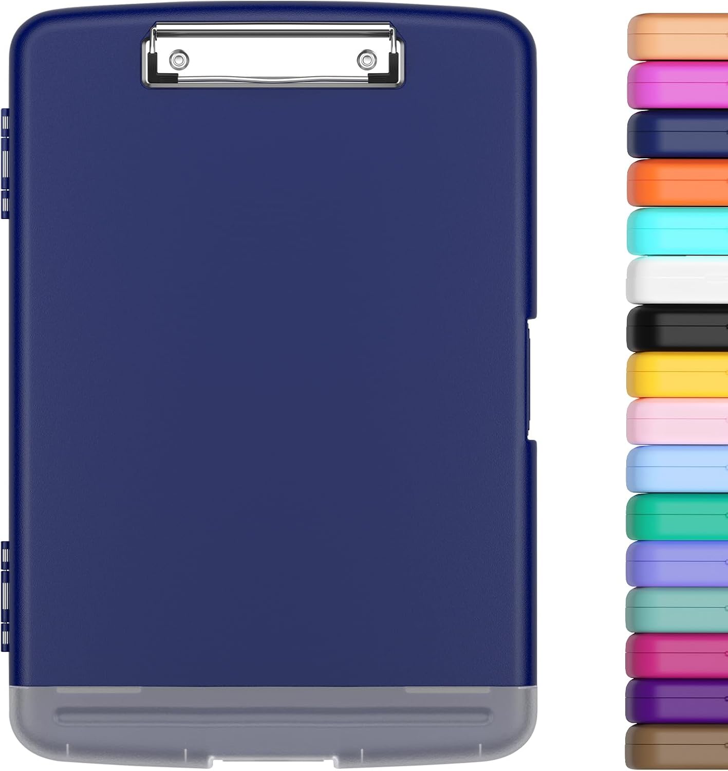 Hongri Clipboard with Storage with Pen Holder, Folder Nursing Clip Board 8.5 x 11 Foilo-Side Opening, High Capacity, Light Weight for Teachers, Classroom. Size 14 x 9.6 x 1.2 in(Pink)