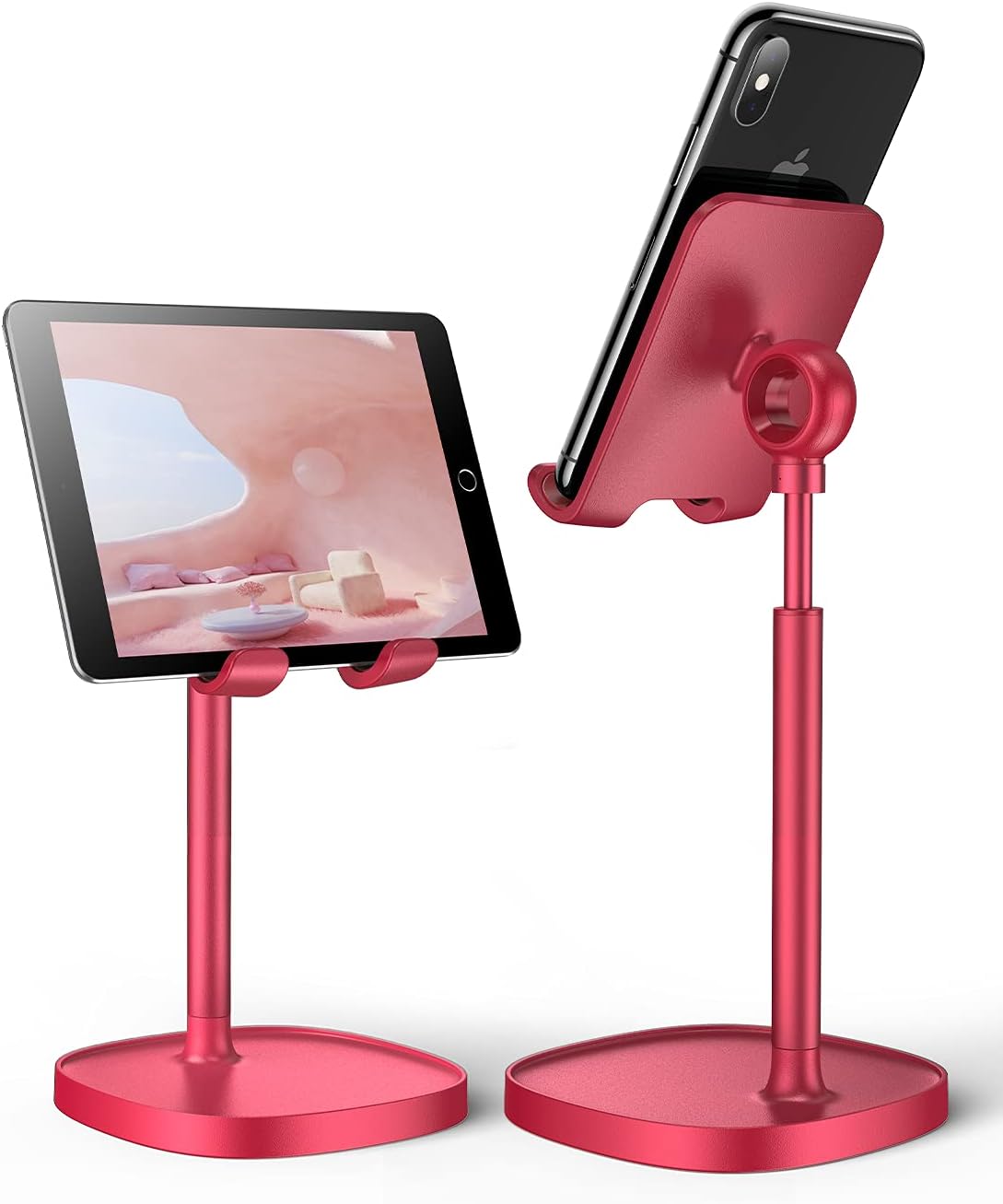 LISEN Cell Phone Stand Phone Holder for Desk Office Decor, Office Desk Accessories Women PC Gaming Essentials iPhone Stand Gadgets Men Gifts for Mom Fit OtterBox Case Switch iPad Air Tablet 4-10 in