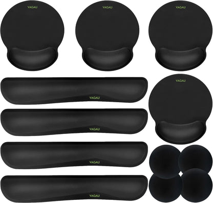 Comfy Mee Premium Memory Foam Keyboard and Mouse Wrist Rest Pads Set- for Comfortable Typing &Wrist Pain Relief (Pack of 2)