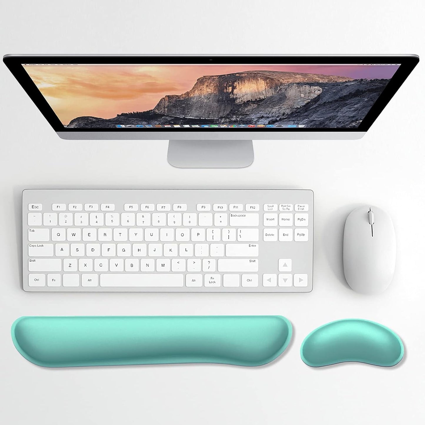 Dapesuom Enlarge Keyboard Wrist Rest, Cute Memory Foam Keyboard Wrist Cushion for Computer Desk Mats Support, Typing Pain Relief Ergonomic Mouse Pad Rests with Non-Slip Base for Gaming, Laptop, Purple