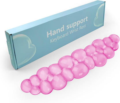 Gel Cloud Keyboard and Mouse Wrist Rest, Cute Wrist Support and Arm Support Keyboard Rest for Keyboard and Mouse Typing Pain Relief，Suitable for Office/Computer/Laptop/Gaming (Pink)
