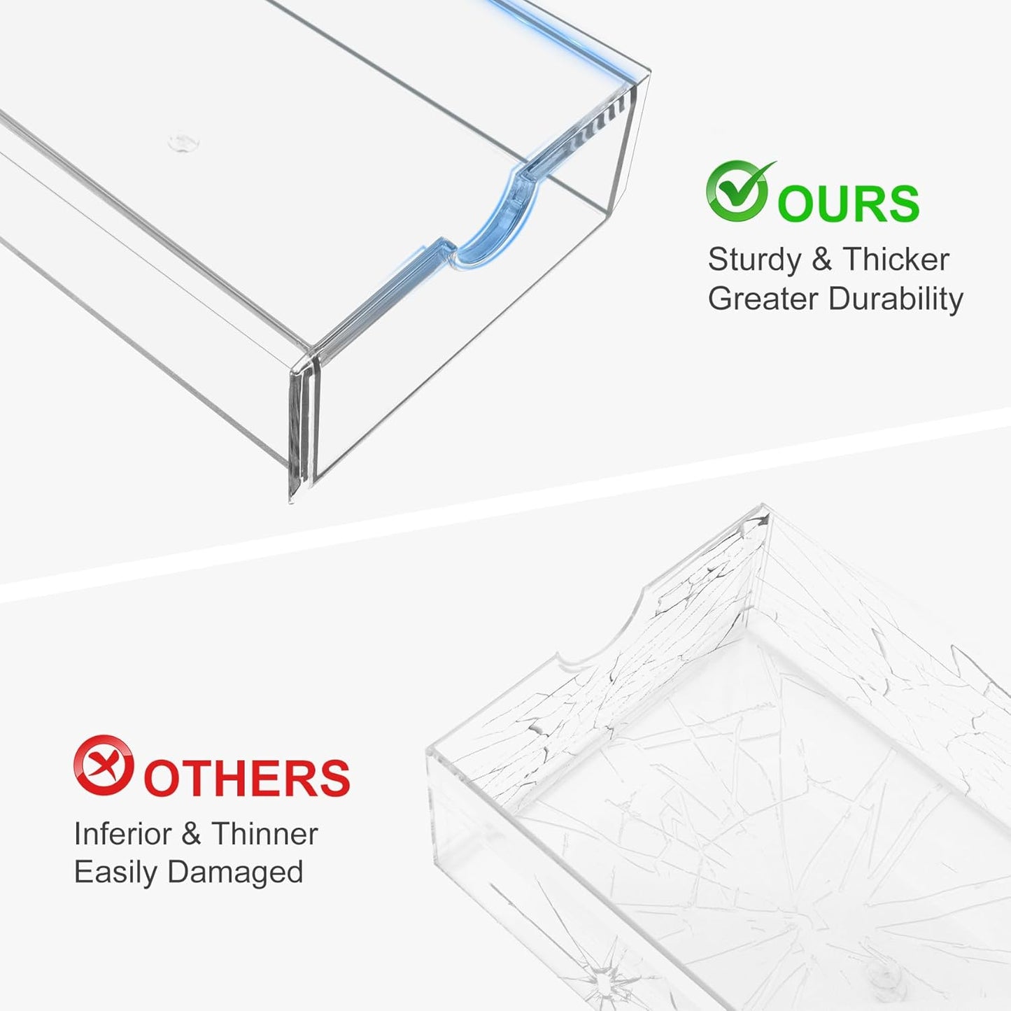 Acrylic Drawer Organizer with 22 Drawers, 4 Set Craft Organizers and Storage, Clear Storage Drawers, Desk Drawer Organizer for Vanity, Office Supplies, Jewelry, Pen