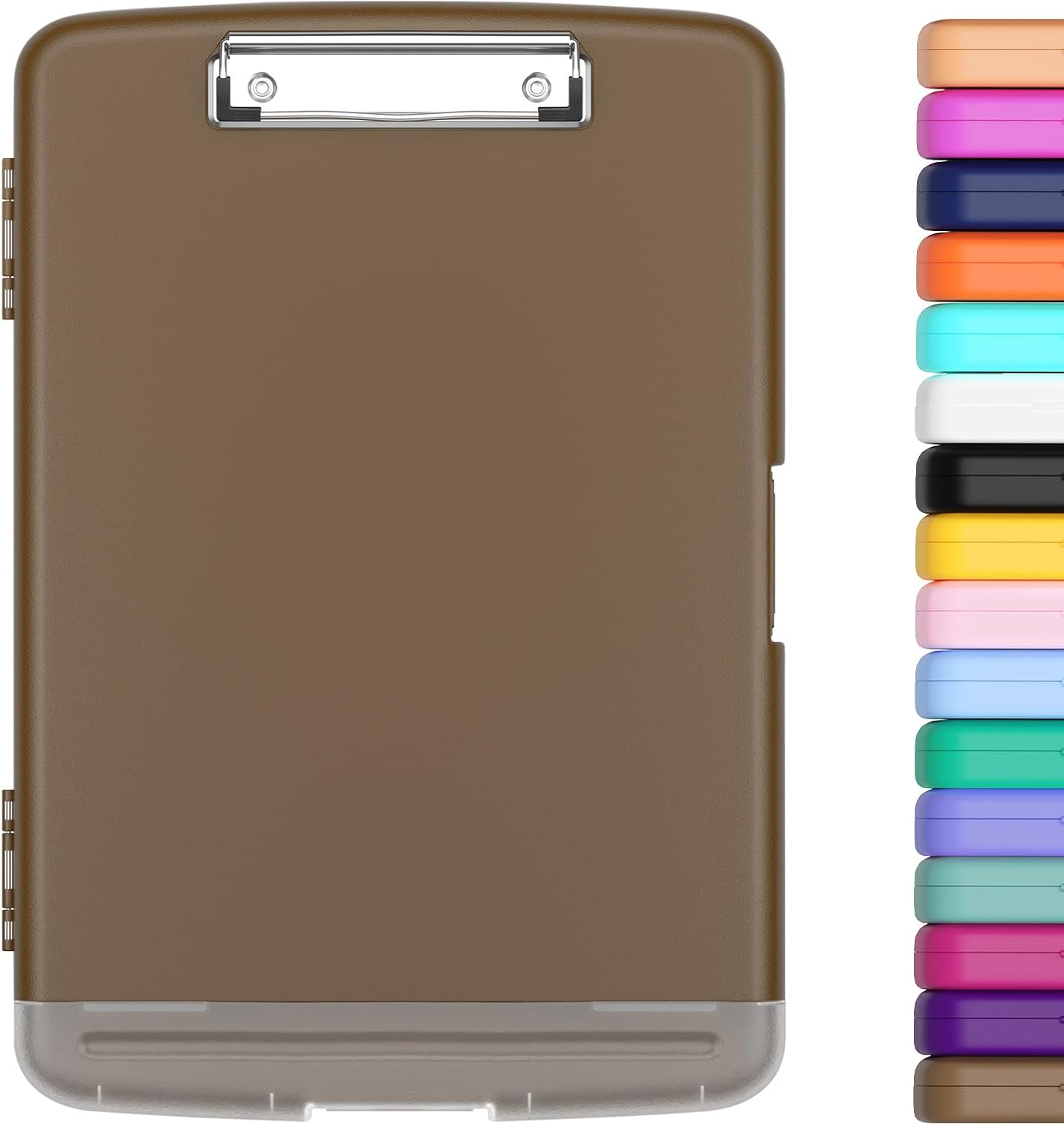 Hongri Clipboard with Storage with Pen Holder, Folder Nursing Clip Board 8.5 x 11 Foilo-Side Opening, High Capacity, Light Weight for Teachers, Classroom. Size 14 x 9.6 x 1.2 in(Pink)