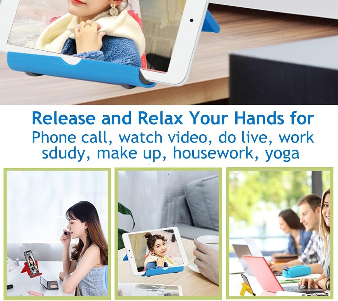 Adjustable Foldable Cell Phone Stand for Desk, Compatible with Most Smartphones and Tablets, Fits Devices up to 10 Pounds