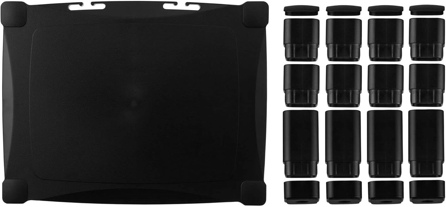 Kantek Single-Level Monitor Stand, 17" X 13.25" X 3" To 6.5", Black, Supports 50 Lbs