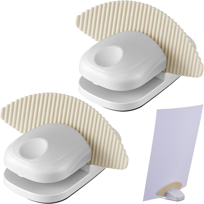 Faccito 3 Pcs Paper Holder Stand for Typing Non-Slip Mat Desktop Folder Document Holder with Anti-Slip Pads Portable Copy Stand Desktop Clamp for A4 Paper Office Reading (White,Blue,Red)
