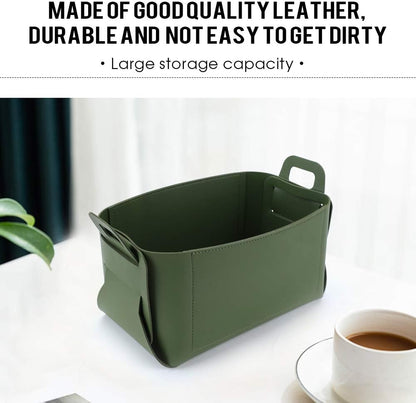 Leather Valet Tray, Jewelry Tray, Catchall Tray, Desktop Storage Organizer，Bedside Caddy for Men Key Wallet Watch Coin Phone Change,Candy Holder Sundries Tray,Convenient for Travel (06 Red 1)