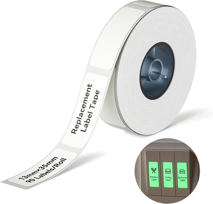 NIIMBOT Thermal Transfer Cable Labels 0.49" x 4.29", Only for N1(B18) Label Maker, PET Material, Waterproof and High-Temperature Resistance, Long Storage Time, 1 Roll of 60, Yellow