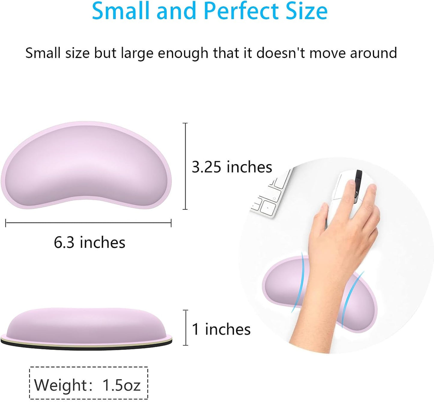 Dapesuom Keyboard Wrist Rest Set, Cute PU Leather Wrist Cushion for Computer Keyboard and Mousepad, Memory Foam Mouse Pad Rests Support with Non-Slip Base for Typing Pain Relief Laptop, Colonial White