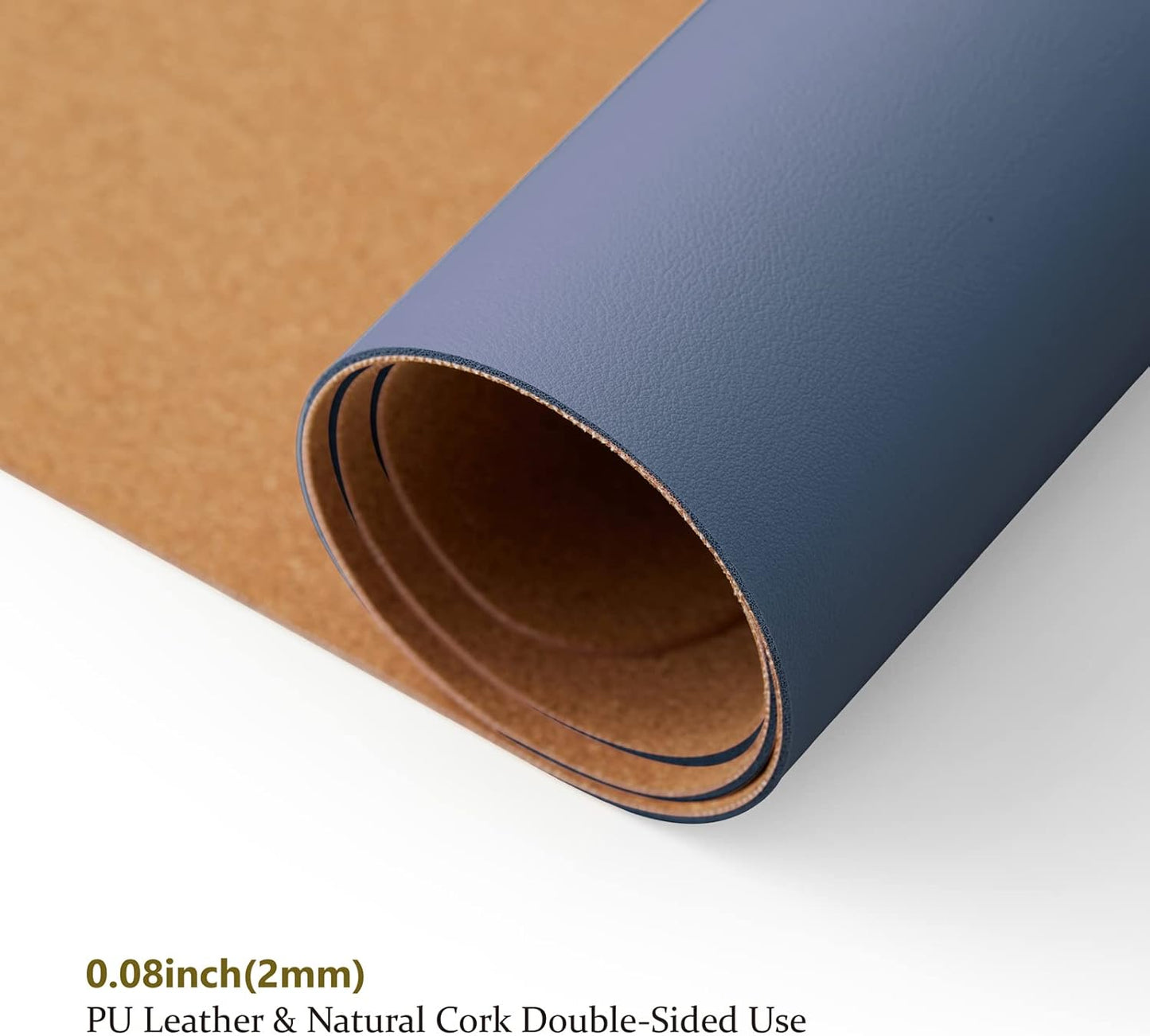 Cork Desk Mat - Dual-Sided Desk Pad for Office and Home - Desk Organization and Accessories - Ideal for Large Mouse Pad and Desk Mats on Top of Desks(Dark Green,90cmx 43cm)