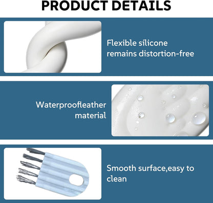 White Angel Wings Ergonomic Memory Foam Wrist Rest Computer Keyboard and Mouse Set Cute Gaming Keyboard Wrist Support pad PU Leather Surface Non-Slip and Waterproof Includes a Cleaning Brush