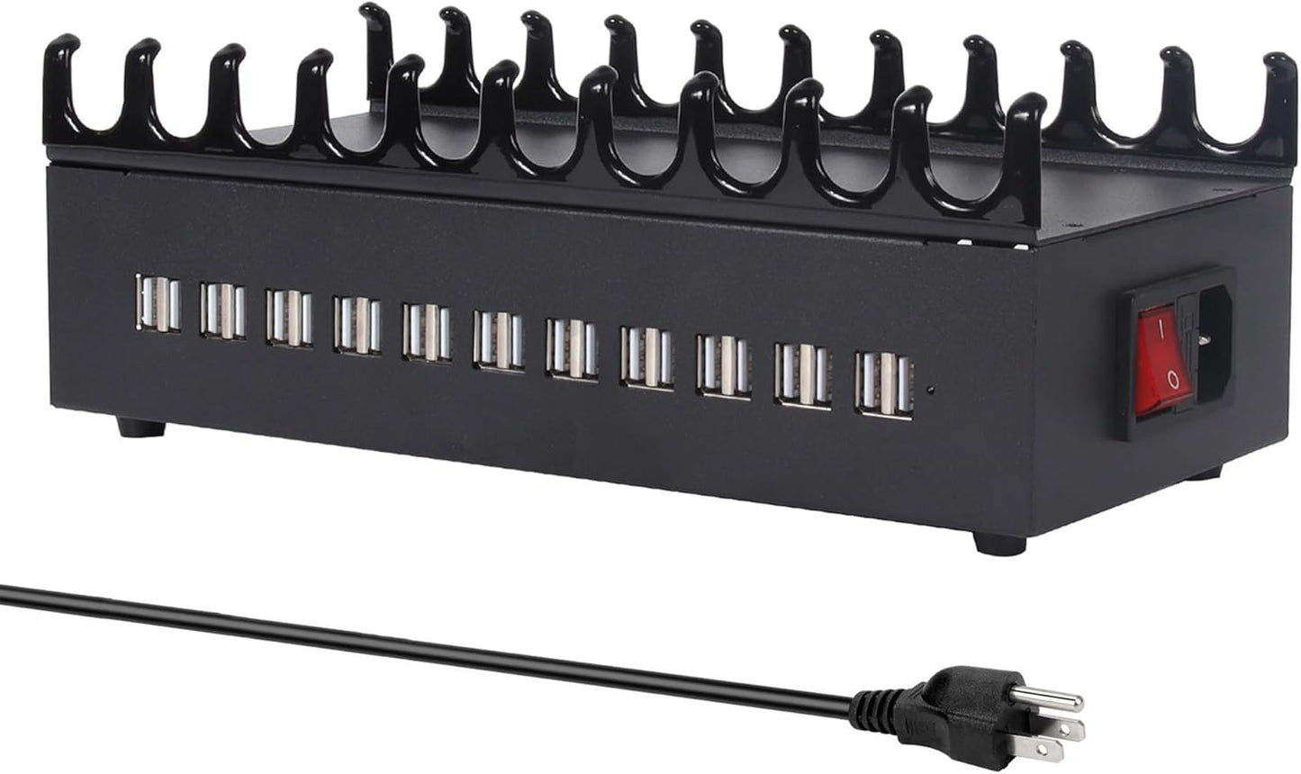 300W USB Charging Station, 22-Port Desktop Fast Charger Station for Multiple Devices, Organizer Charging Dock with Intelligent Protection for iPhone, iPad, Tablets and More