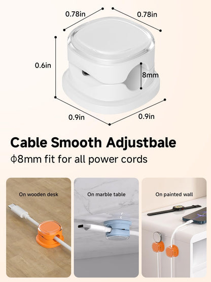 Magnetic Cable Clips, Adjustable Cord Holder Management, Adhesive Wire Keeper Organizer for Home Office Desk Phone PC Car Wall Desktop Nightstand Appliance (9-Pack Black Crystal)