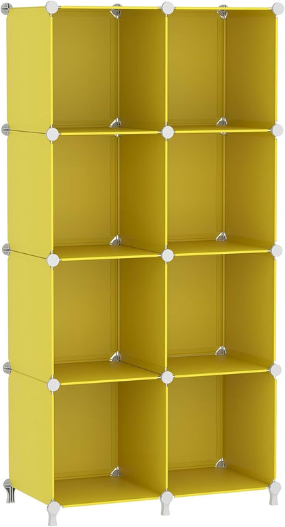 AWTATOS Cube Storage Organizer, 16 Cube Closet Organizer, Stackable Storage Cube Shelves, DIY Portable Closet Clothes Organizer Shelving for Bedroom, Closet, Wardrobe, Bathroom, White