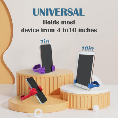 Honsky Thumbs-up Cell Phone Stand Holder,Tablet Stand Cradle for Desk Desktop Smartphone Cellphone Mobile Phone,Tablets - Universal, Adjustable Flexible,Blue
