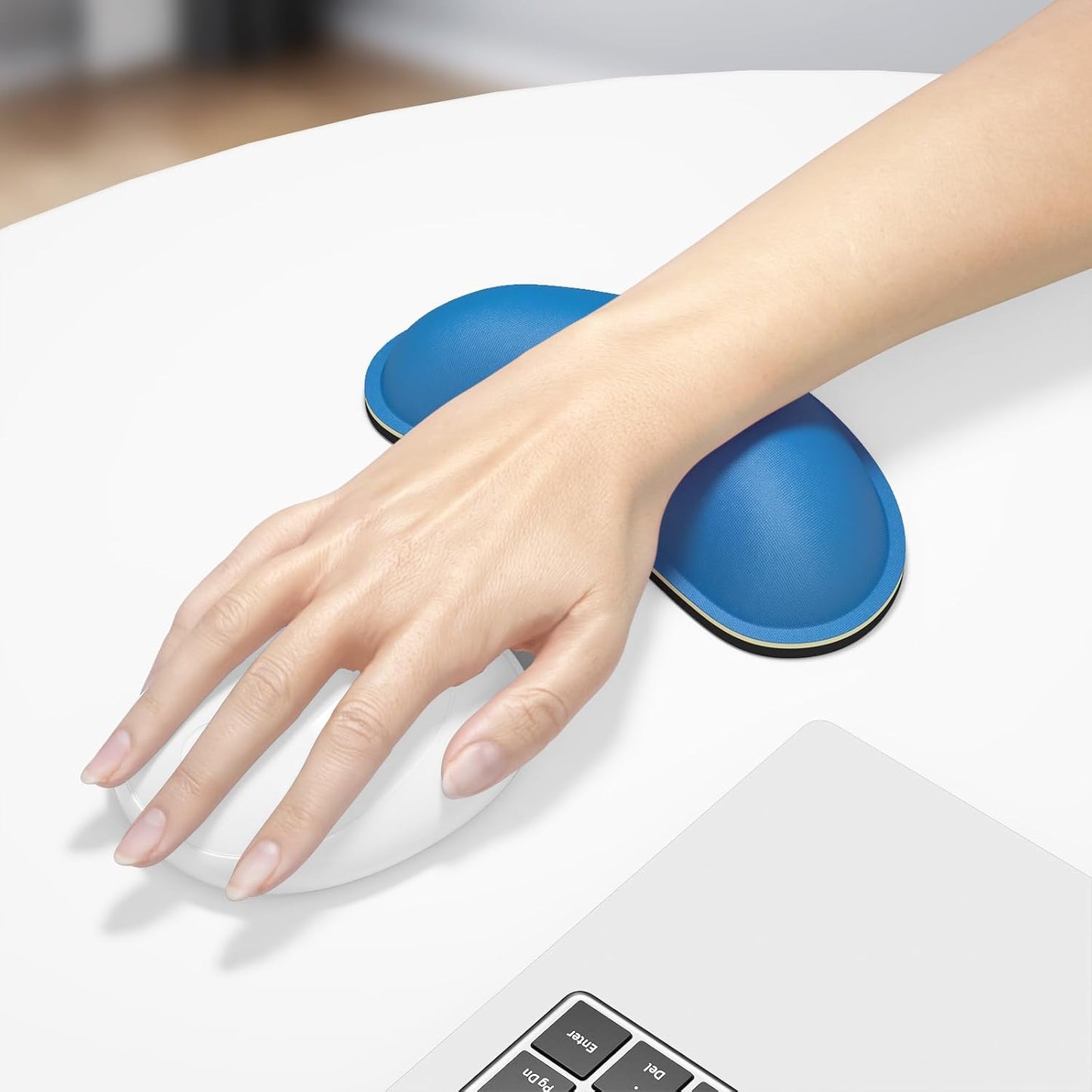 Dapesuom Enlarge Keyboard Wrist Rest, Cute Memory Foam Keyboard Wrist Cushion for Computer Desk Mats Support, Typing Pain Relief Ergonomic Mouse Pad Rests with Non-Slip Base for Gaming, Laptop, Purple
