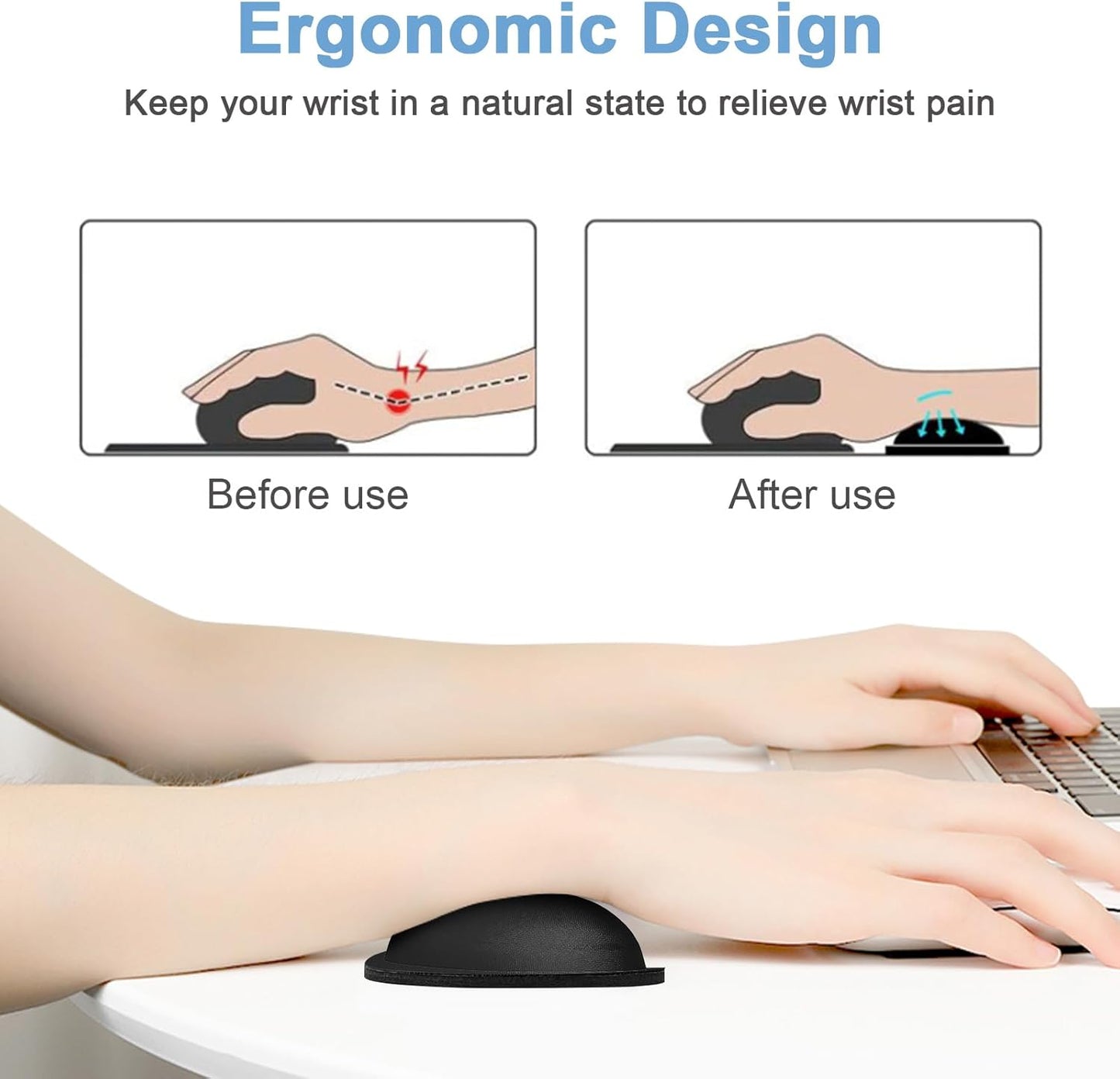 Dapesuom Enlarge Keyboard Wrist Rest, Cute Memory Foam Keyboard Wrist Cushion for Computer Desk Mats Support, Typing Pain Relief Ergonomic Mouse Pad Rests with Non-Slip Base for Gaming, Laptop, Purple