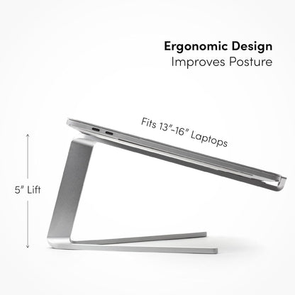 xympo Aluminum Laptop Stand for Desk, fits 13" - 16" Laptops