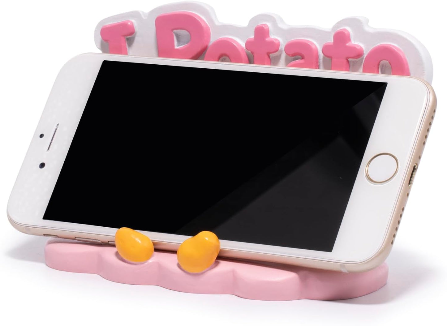 ZAWUU Coffee & Donuts Phone Stand - Cute Resin Phone Holder for Desk, Bedside Table, and Kitchen Counter, Adjustable Vertical & Horizontal Display, Fun Gift for Coffee Lovers, Women, and Teens