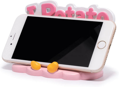 ZAWUU Coffee & Donuts Phone Stand - Cute Resin Phone Holder for Desk, Bedside Table, and Kitchen Counter, Adjustable Vertical & Horizontal Display, Fun Gift for Coffee Lovers, Women, and Teens