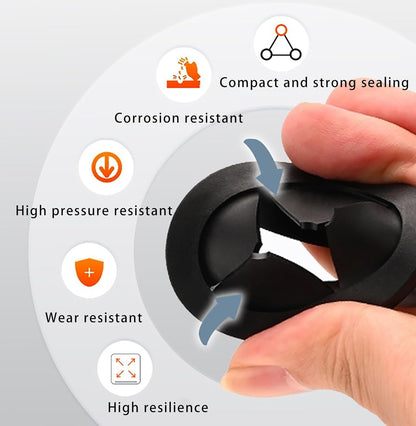 1 Inch Cable Grommet (25mm) – 12 Pcs Flexible Rubber Wire Hole Covers for Server Racks, Network Boxes, Thick Cable Management (Black)