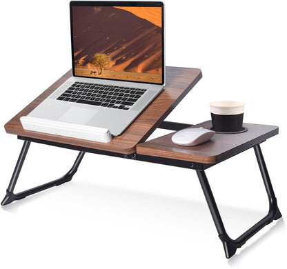 wishacc Book Stand for Reading in Bed, Laptop Stand Adjustable Book Holder Tray with Page Paper Clips Multi Angles Adjustable Cooking Bookstands for Textbook Recipe Magazine Tablet Portable