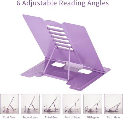 Camelmother Metal Book Holder Adjustable Book Stand for Reading