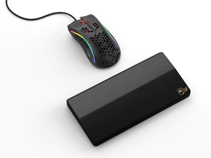 GLORIOUS Gaming Wooden Keyboard Wrist Rest (Compact) - White Ash Wood, Medium-Coarse Grain, Smooth Surface, Sweat & Oil Resistant, Easy Clean, Anti-Slip Rubber Base, 13" x 4" x 0.79" - Onyx