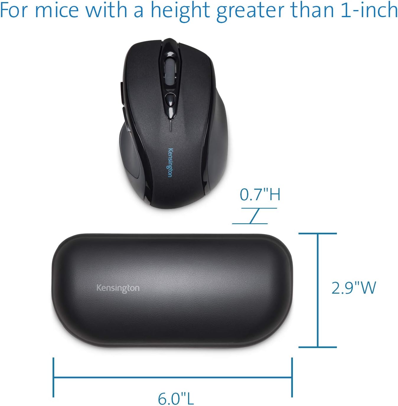 Kensington ErgoSoft Wrist Rest for Slim, Compact Keyboards, Black (K52801WW), 3.9 x 0.4 x 11.1 inches