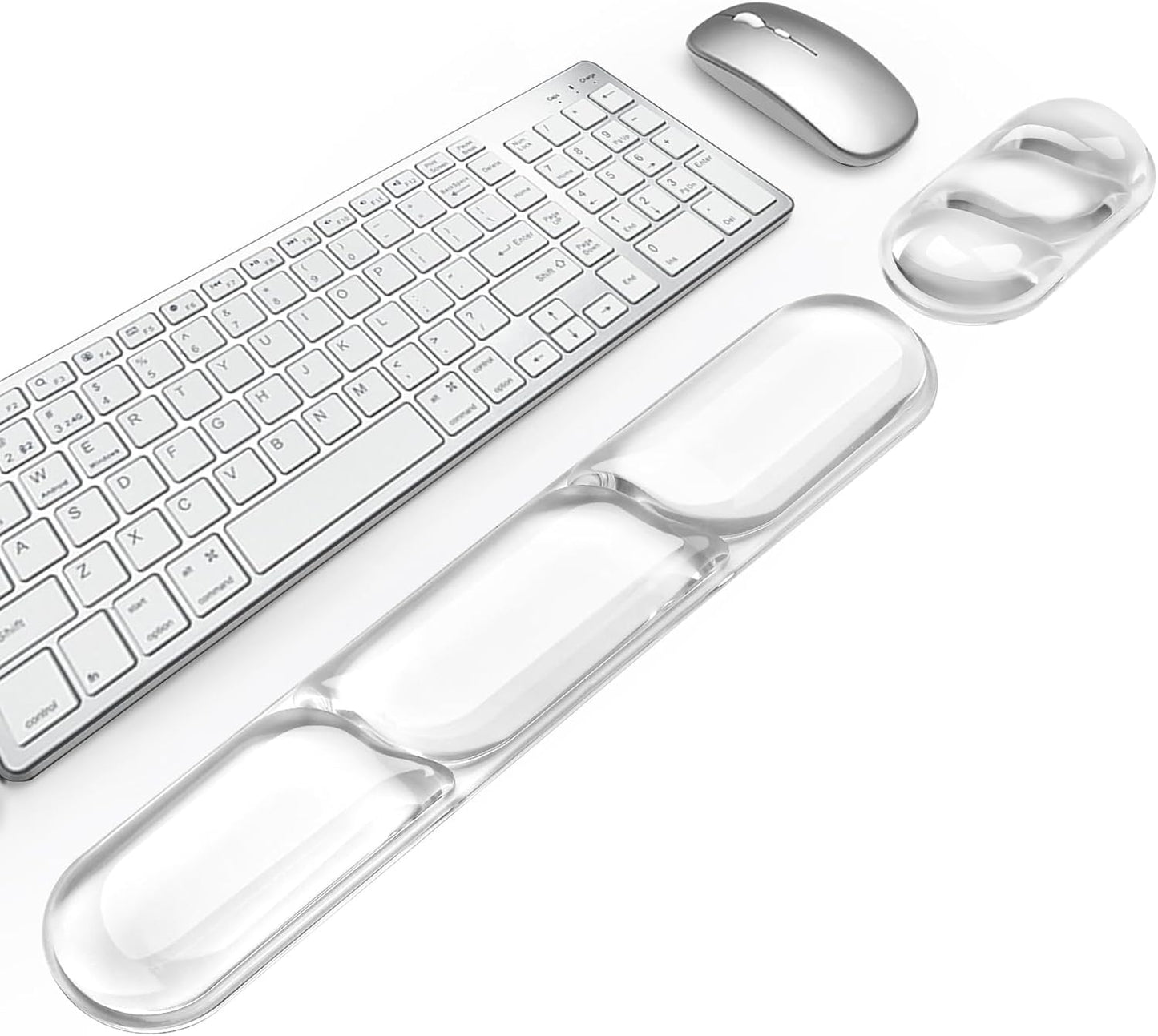 Wrist Rest for Keyboard- Ergonomic Gel Keyboard Wrist Rest and Mouse Pad Set, Non-Slip PU Base for Office, Laptop & Gaming - Green