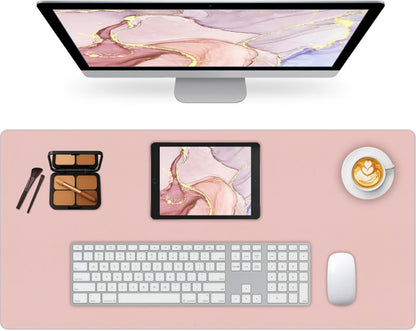 Mouse Pad and Keyboard Wrist Rest, 3-in-1 Large Keyboard and Mouse Pad Set, Ergonomic Wrist Rest for Computer Keyboards, Non-Slip Desk Mat Protector for Women (Purple Pink, 31.5" X 15.7")