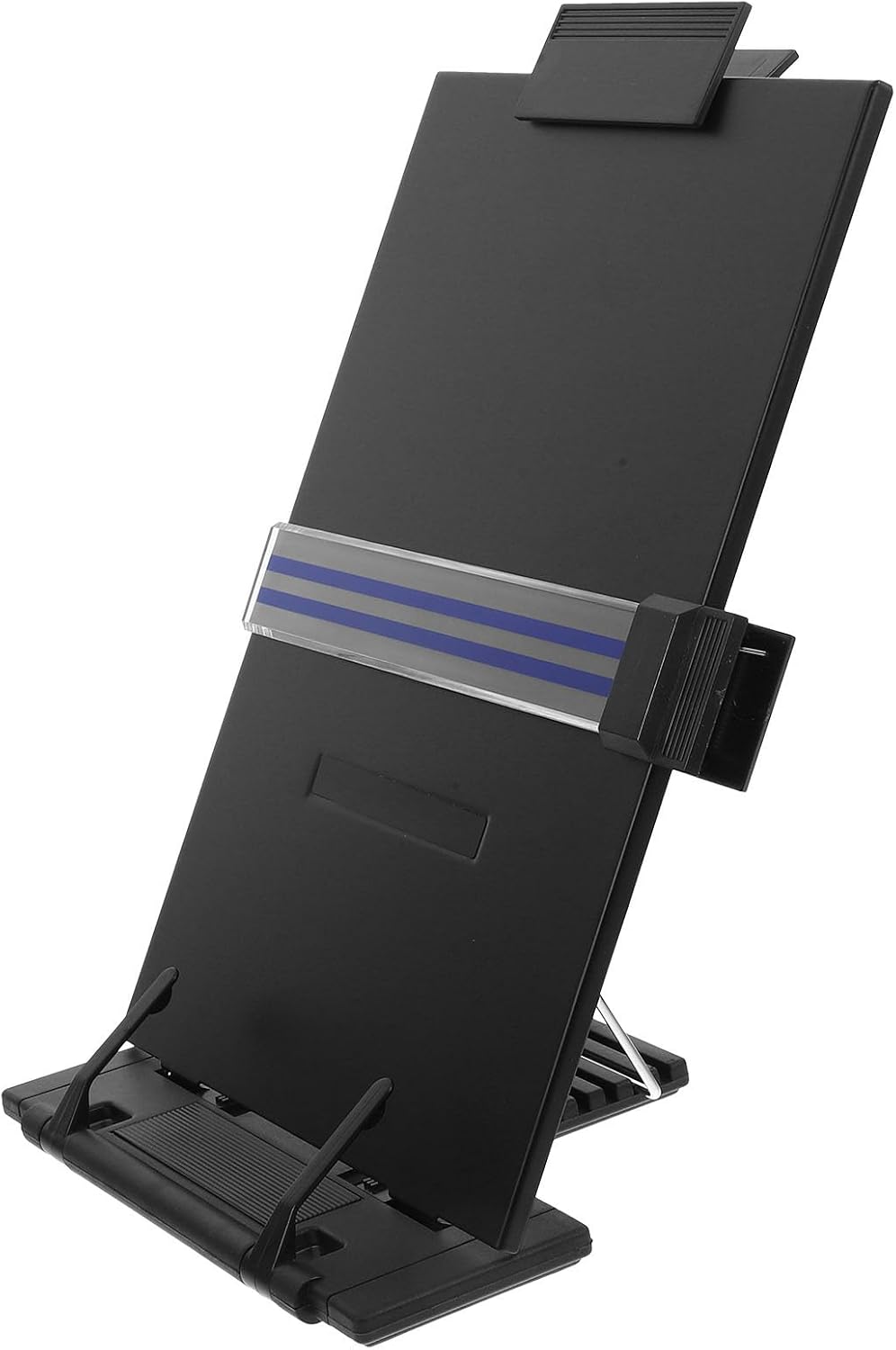 jojofuny Adjustable Desktop Reading Stand and Copy Holder for Typing with Rotatable Clips, Portable Document and Paper Holder for Office and Student Use
