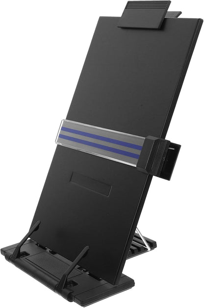 jojofuny Adjustable Desktop Reading Stand and Copy Holder for Typing with Rotatable Clips, Portable Document and Paper Holder for Office and Student Use