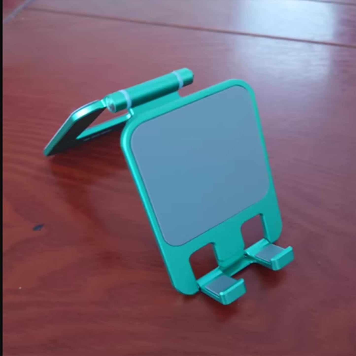 Foldable Phone Stand, Compact Aluminum Mini Cell Phone Holder for Desk,Desktop Portable & Adjustable Folding Metal Tablet Stand for iPad mini,Tablet and Cellphone