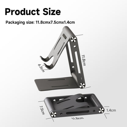Cell Phone Stand,360° Adjustable Folding Portable Phone Holder for Desk Travel Essentials Office Accessories Compatible with All Mobile Phones,Small ipad,Switch
