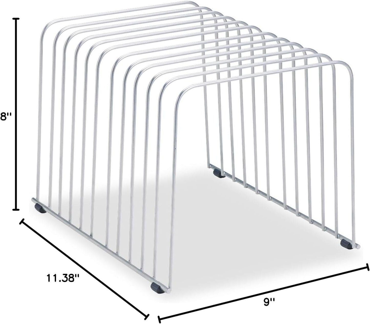 Fellowes Desktop Organizer, 11 Sections, 9" x 11.375" x 8", Wire, Silver (72012) | (72012)