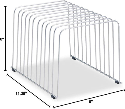 Fellowes Desktop Organizer, 11 Sections, 9" x 11.375" x 8", Wire, Silver (72012) | (72012)
