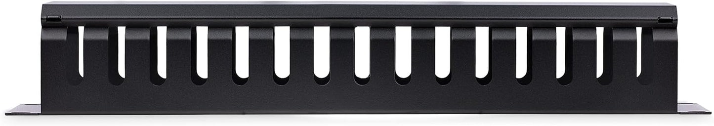 StarTech.com 3ft (1m) Vertical Cable Management Duct with Cover - 0U Open Slot Finger Duct Wire Raceway for 19 Inch Server Rack - Slotted Cord Channel (CMVER20UF)