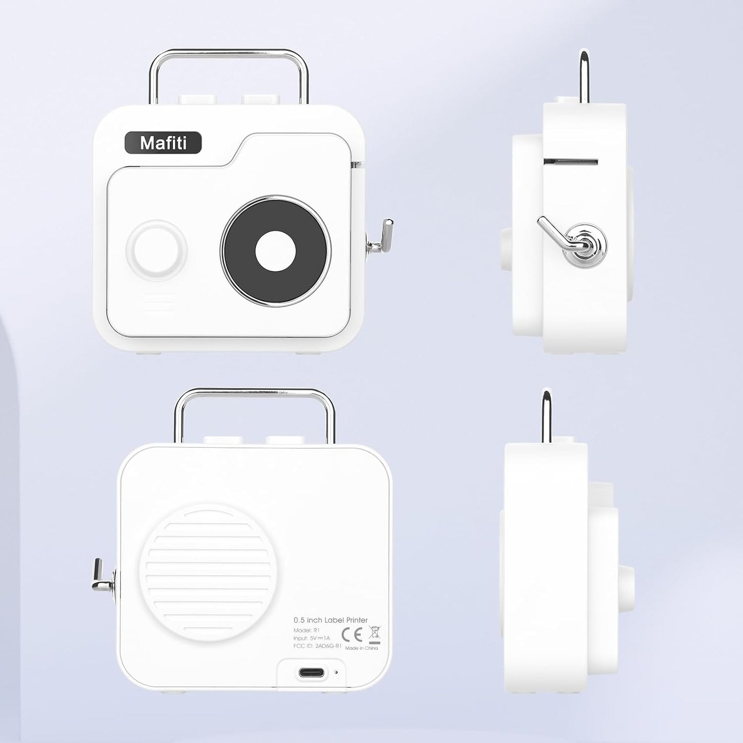 mafiti Label Maker Machine with Tape Bluetooth Wireless Label Printer Mini Label Makers Rechargeable Thermal Small Label Maker Easy to Use for Home Office School