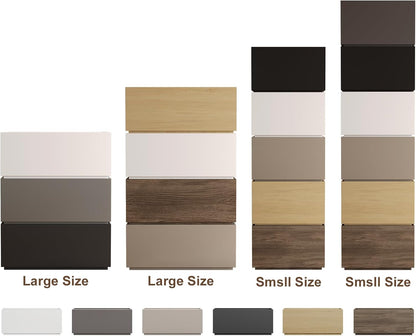 Stackable Storage Drawers, Wooden Drawer Storage Organizer, Modern Nightstands with Wooden Drawers, Small Storage Cabinet, Modular Design, Available in 2 Sizes for Versatile Use Oak Small
