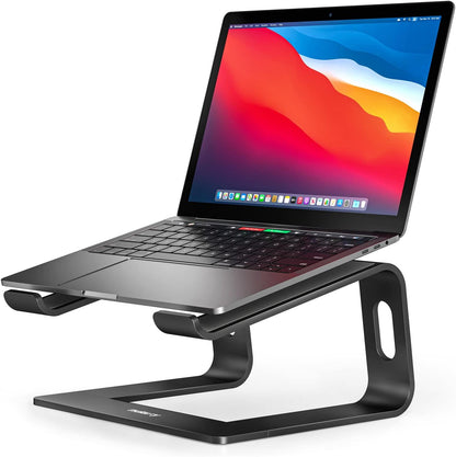 Nulaxy Laptop Stand, Ergonomic Aluminum Laptop Computer Stand, Detachable Laptop Riser Notebook Holder Stand Compatible with MacBook Air Pro, Dell XPS, HP, Lenovo More 10-16” Laptops - Rose Gold